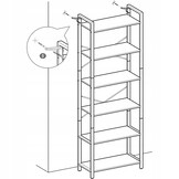 Industriële boekenkast - 186 cm - bruin