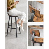 Industriële barkrukken - Zwart - 2 stuks