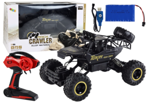 RC rock crawler 1:12 - Zwart - 4x4 - 2,4 GHz - 20 km/u