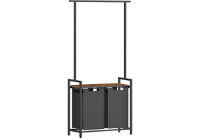 Industrieel badkamermeubel - 73 x 33 x 177 cm - bruin zwart