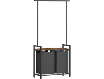 Industrieel badkamermeubel - 73 x 33 x 177 cm - bruin zwart