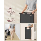 Industrieel badkamermeubel - 73 x 33 x 177 cm - bruin zwart