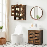 Houten badkamerkast vintage - 60 x 20 x 70 cm - bruin