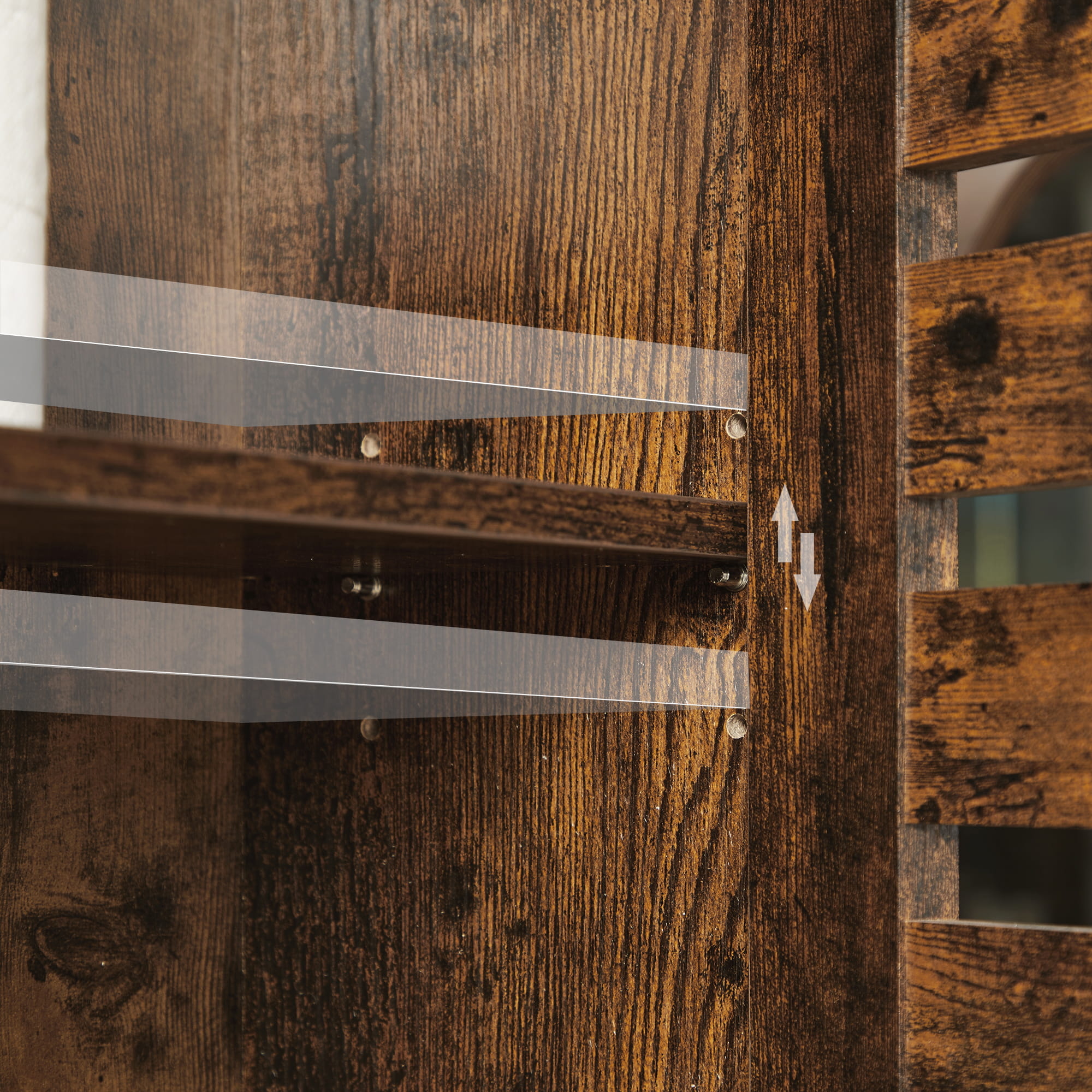 Houten badkamerkast vintage - 60 x 20 x 70 cm - bruin