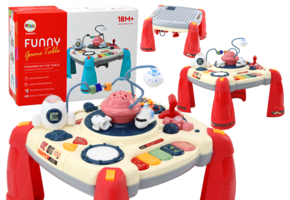 Speeltafel voor kinderen - Rood - Materiaal: Kinderpaneel