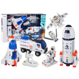 Ruimteschip speelgoed set - Raket - Ruimteschepen - Ruimtevoertuigen - 10 st