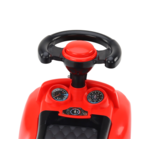 Loopauto - met rugleuning - met opbergbox - rood