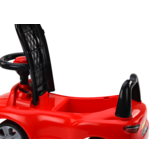 Loopauto - met rugleuning - met opbergbox - rood