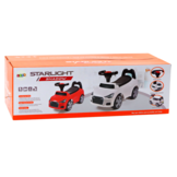 Loopauto - met rugleuning - met opbergbox - rood