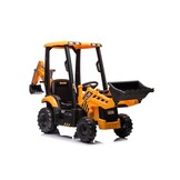 Elektrische minigraver kinderauto - gele emmer - JCB