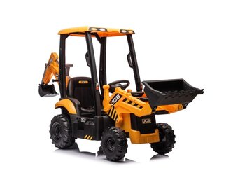 Elektrische minigraver kinderauto - gele emmer - JCB