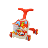 Loopwagen met activiteitentafel - Rood - Interactief - Educatief - 2in1