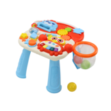 Loopwagen met activiteitentafel - Rood - Interactief - Educatief - 2in1