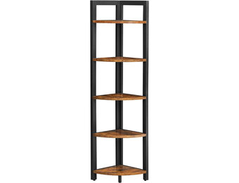Hoekboekenkast zwart bruin - 150 cm