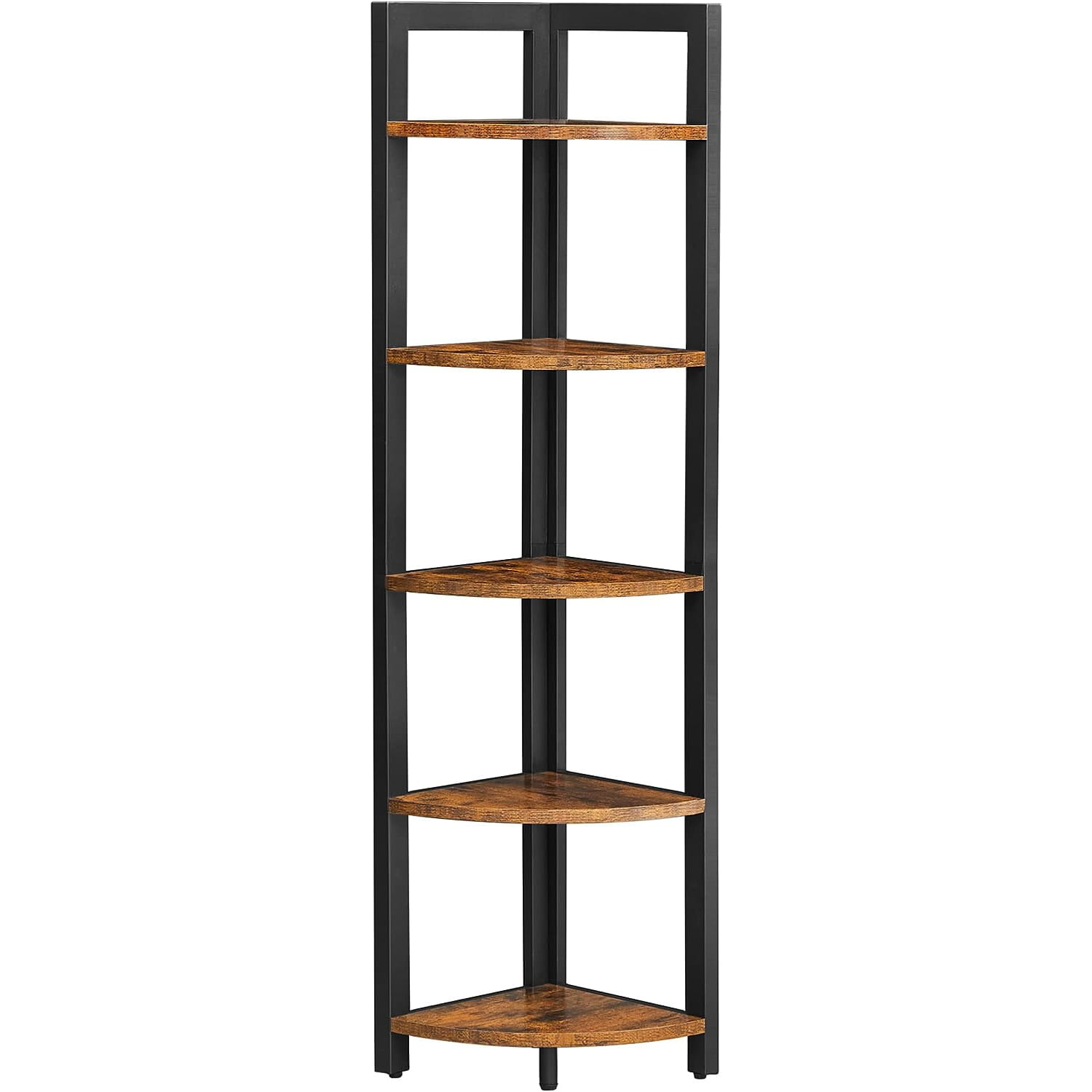 Hoekboekenkast zwart bruin - 150 cm