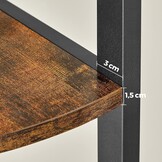 Hoekboekenkast zwart bruin - 150 cm