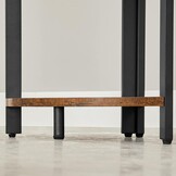 Hoekboekenkast zwart bruin - 150 cm