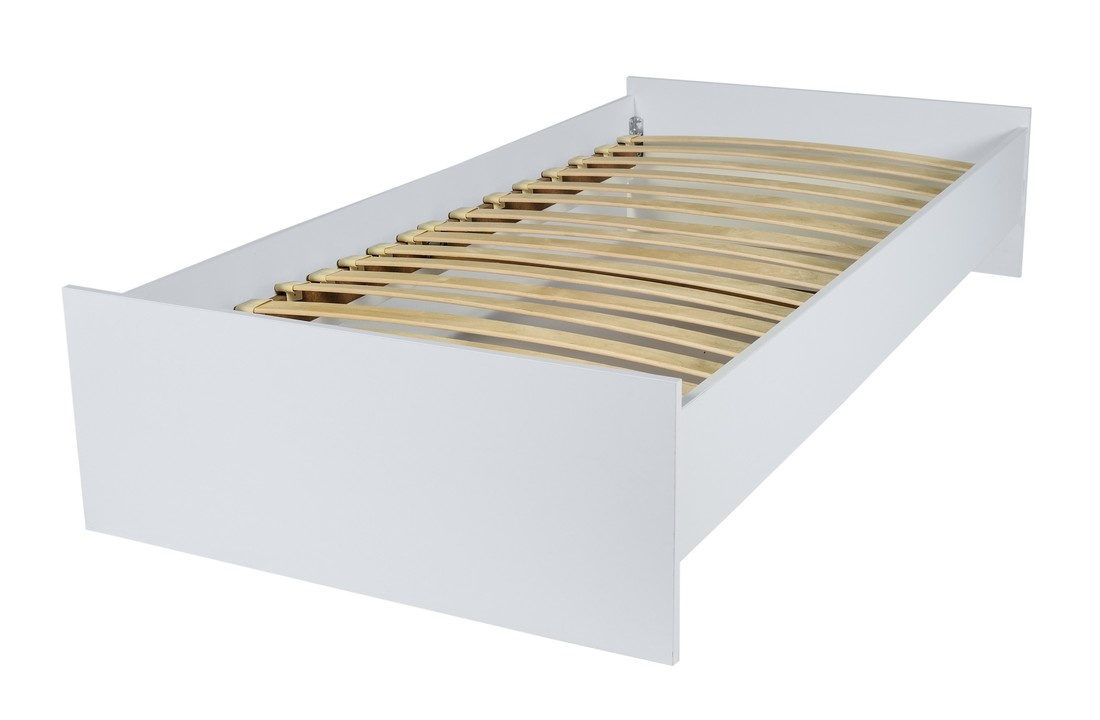 Tienerbed 190x90 cm - wit - met lattenbodem