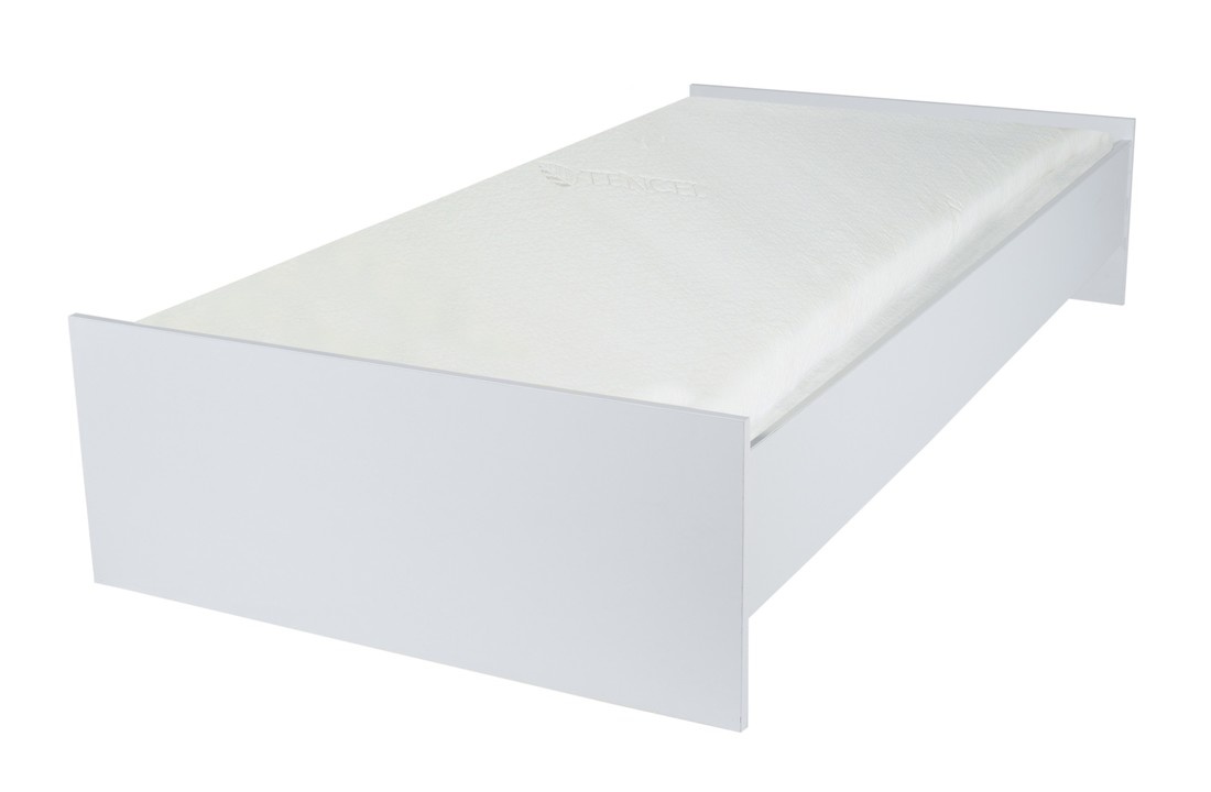 Tienerbed 190x90 cm - wit - met lattenbodem