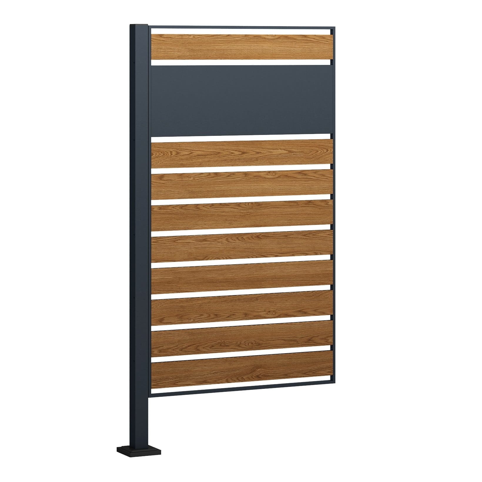 Kliko ombouw - 1 paneel - 83x150 cm - antraciet, houtlook