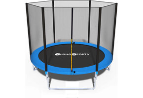 Trampoline - blauw - 244 cm - met net- tot 120 KG