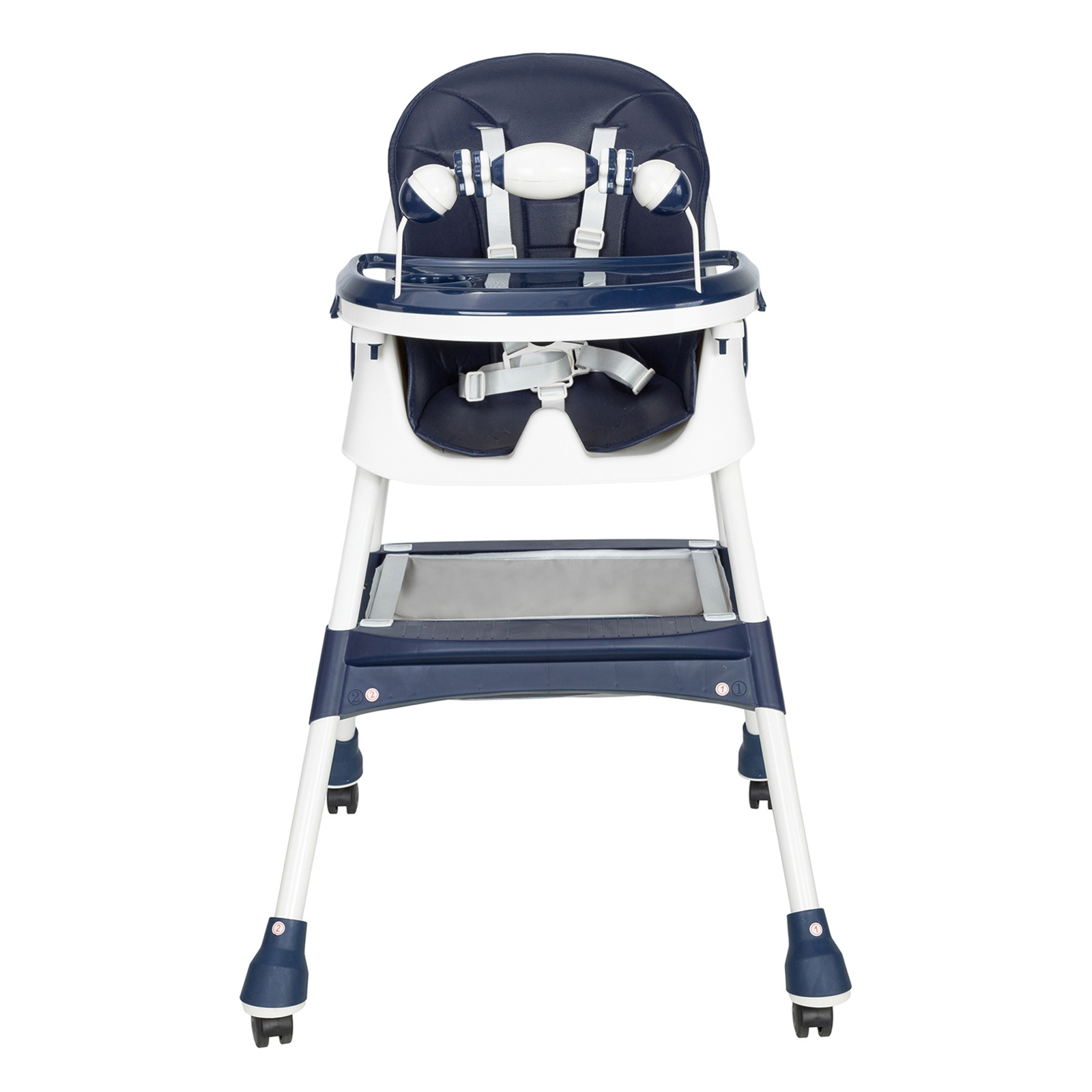 Kinderstoel meegroei - inklapbaar - met speelset - blauw