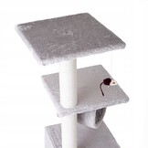 Krabpaal - kattenkrabpaal - kattenpaal - 30x30x95cm - grijs