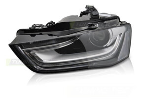 Koplamp links Xenon - voor AUDI A4 B8 2012-2015 - TYC - zwart