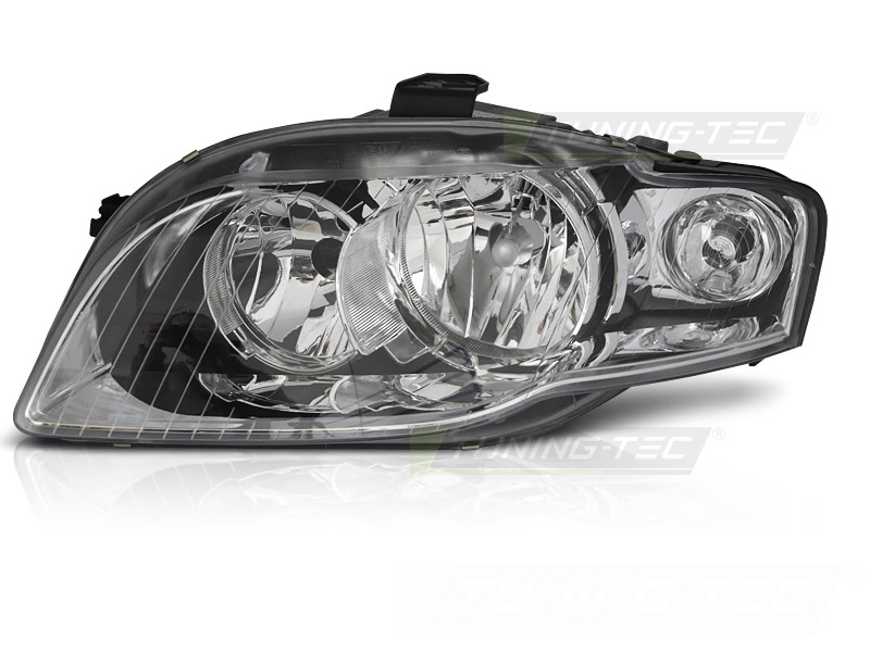 Koplamp links - geschikt voor AUDI A4 B7 2004-2008 sedan/avant - TYC - chroom