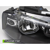 Koplamp rechts - geschikt voor Audi A3 8P 2003-2008 - TYC - zwart