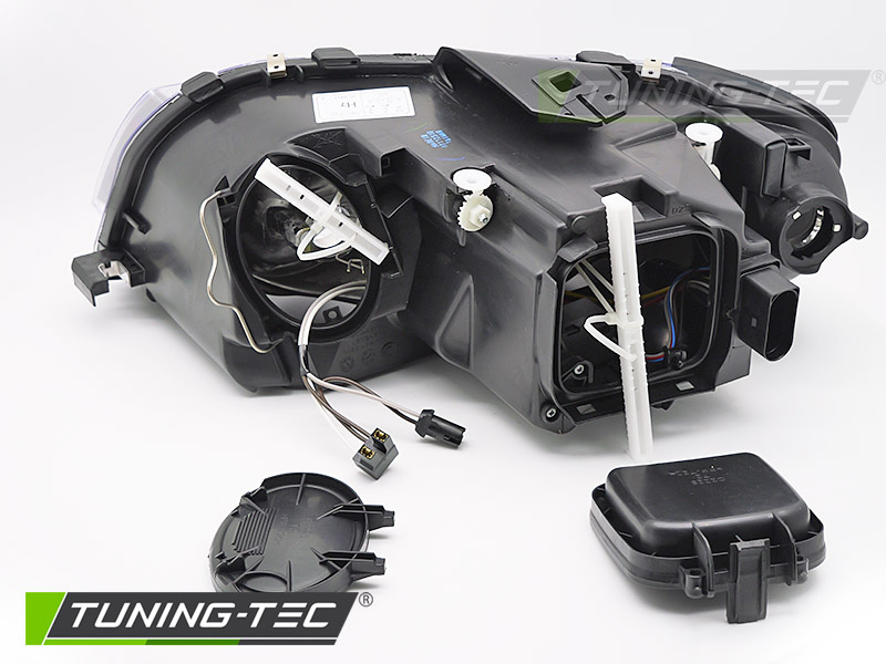 Koplamp rechts - geschikt voor Audi A3 8P 2003-2008 - TYC - zwart