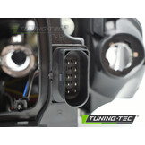 Koplamp rechts - geschikt voor Audi A3 8P 2003-2008 - TYC - zwart