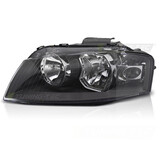 Koplamp links - voor AUDI A3 8P 2003-2008 - TYC - zwart