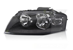Koplamp links - geschikt voor AUDI A3 8P 2003-2008 - TYC - zwart