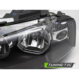 Koplamp links - geschikt voor AUDI A3 8P 2003-2008 - TYC - zwart