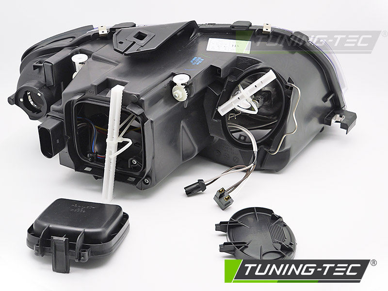 Koplamp links - voor AUDI A3 8P 2003-2008 - TYC - zwart