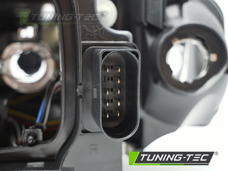 Koplamp links - geschikt voor AUDI A3 8P 2003-2008 - TYC - zwart