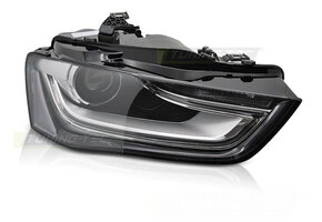 Koplamp rechts Xenon - geschikt voor AUDI A4 B8 2012-2015 - TYC - zwart