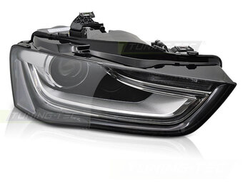 Koplamp rechts Xenon - voor AUDI A4 B8 2012-2015 - TYC - zwart