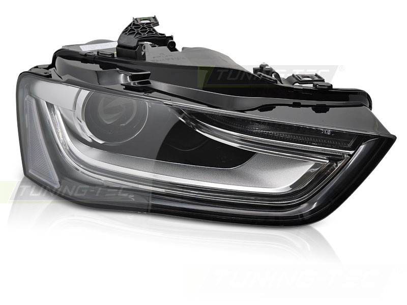 Koplamp rechts Xenon - voor AUDI A4 B8 2012-2015 - TYC - zwart
