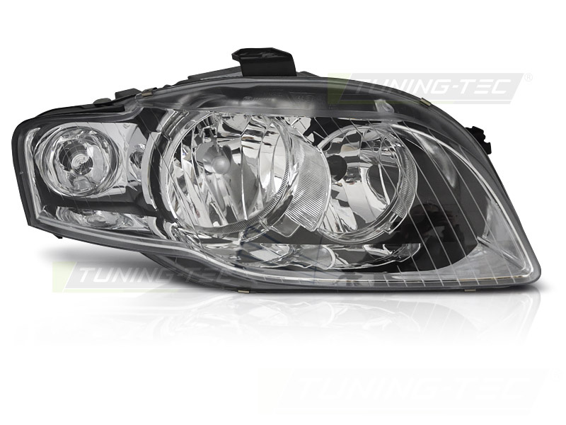 Koplamp rechts - geschikt voor AUDI A4 B7 2004-2008 sedan/avant - TYC - chroom