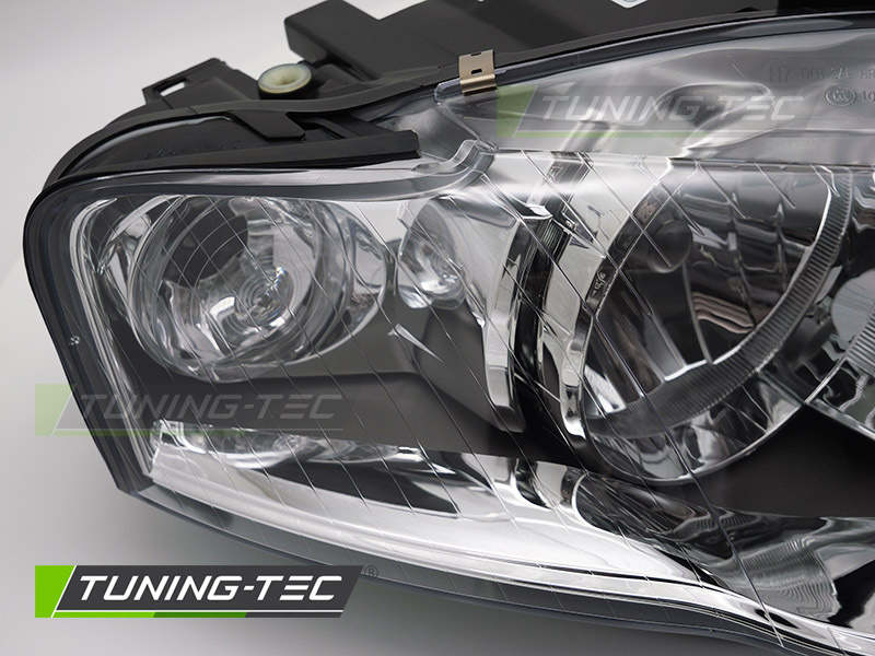 Koplamp rechts - voor AUDI A4 B7 2004-2008 sedan/avant - TYC - chroom