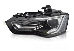 Koplamp links Xenon - voor AUDI A5 2012-2016 - TYC - zwart