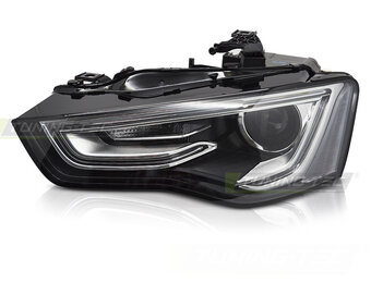 Koplamp links Xenon - voor AUDI A5 2012-2016 - TYC - zwart