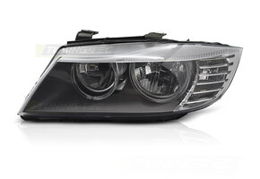 Koplamp links - voor BMW E90 sedan/E91 combi LCI 2009-2011 - TYC - zwart