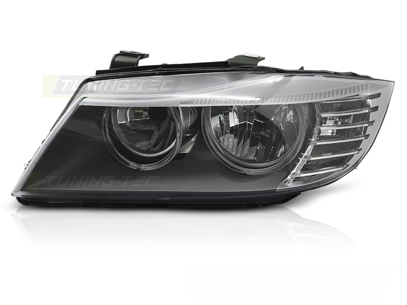 Koplamp links - voor BMW E90 sedan/E91 combi LCI 2009-2011 - TYC - zwart