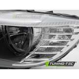 Koplamp links - voor BMW E90 sedan/E91 combi LCI 2009-2011 - TYC - zwart