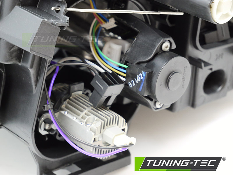 Koplamp links - voor BMW E90 sedan/E91 combi LCI 2009-2011 - TYC - zwart