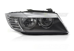 Koplamp rechts - geschikt voor BMW E90 sedan/E91 combi LCI 2009-2011 - TYC - zwart