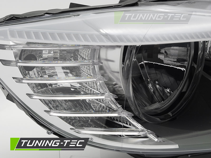 Koplamp rechts - voor BMW E90 sedan/E91 combi LCI 2009-2011 - TYC - zwart